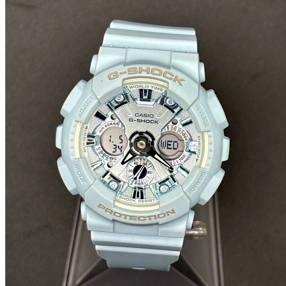 Casio G-Shock GMA-S120DP-2A S-Series Pastel Blue Analog Digital Women's Watch